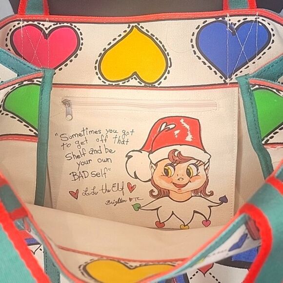 Brighton Holiday Christmas Love & Joy Canvas Tote - Picture 7 of 15